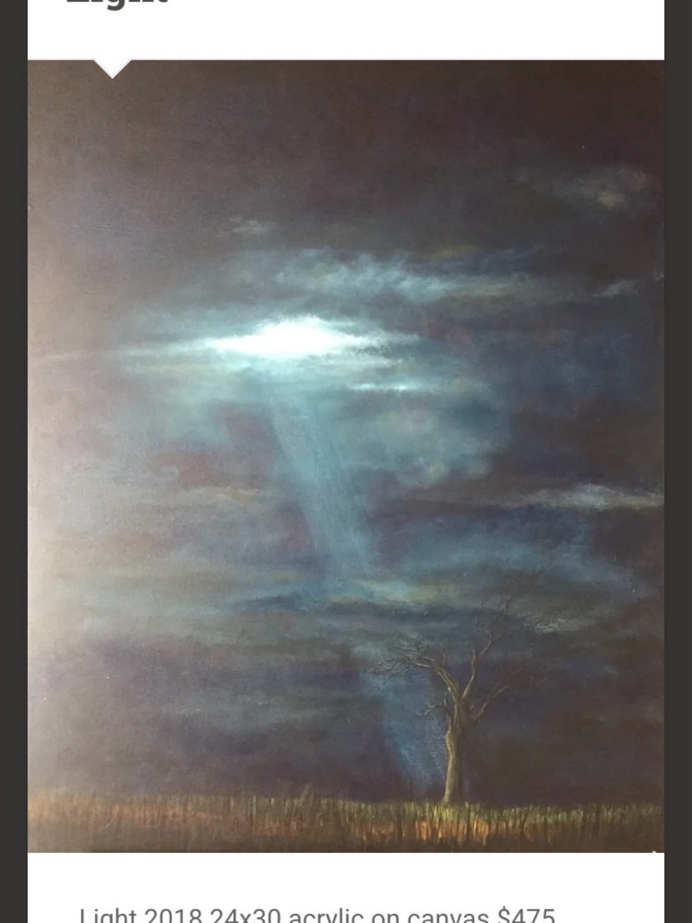 Light Acrylic Canvas Wall Art - Blue and Black